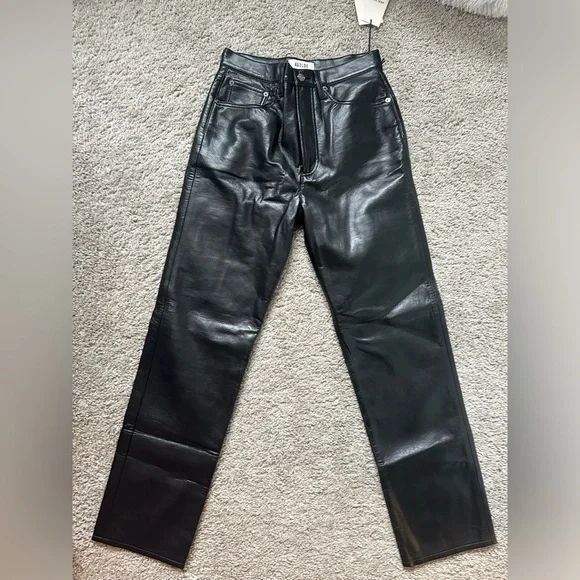 NWT AGOLDE Leather Pants